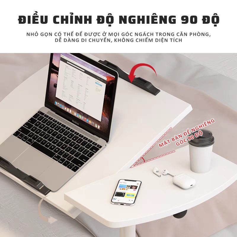 Bàn Học Tăng Chỉnh Chiều Cao Nâng Hạ Mặt Nghiêng, Bàn Làm Việc Có Bánh Xe Di Chuyển Tiện Lợi