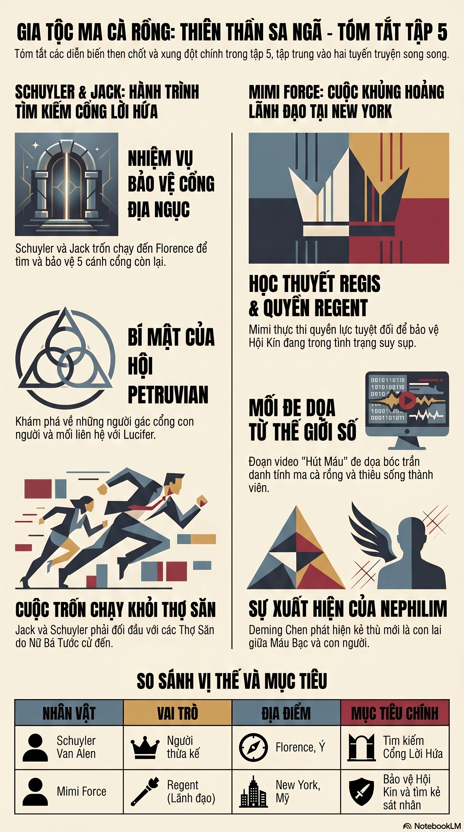 Infographic - Gia Tộc Ma Cà Rồng Tập 5: Khi Thiên Thần Sa Ngã Và Những Bí Ẩn Dưới Lòng Florence