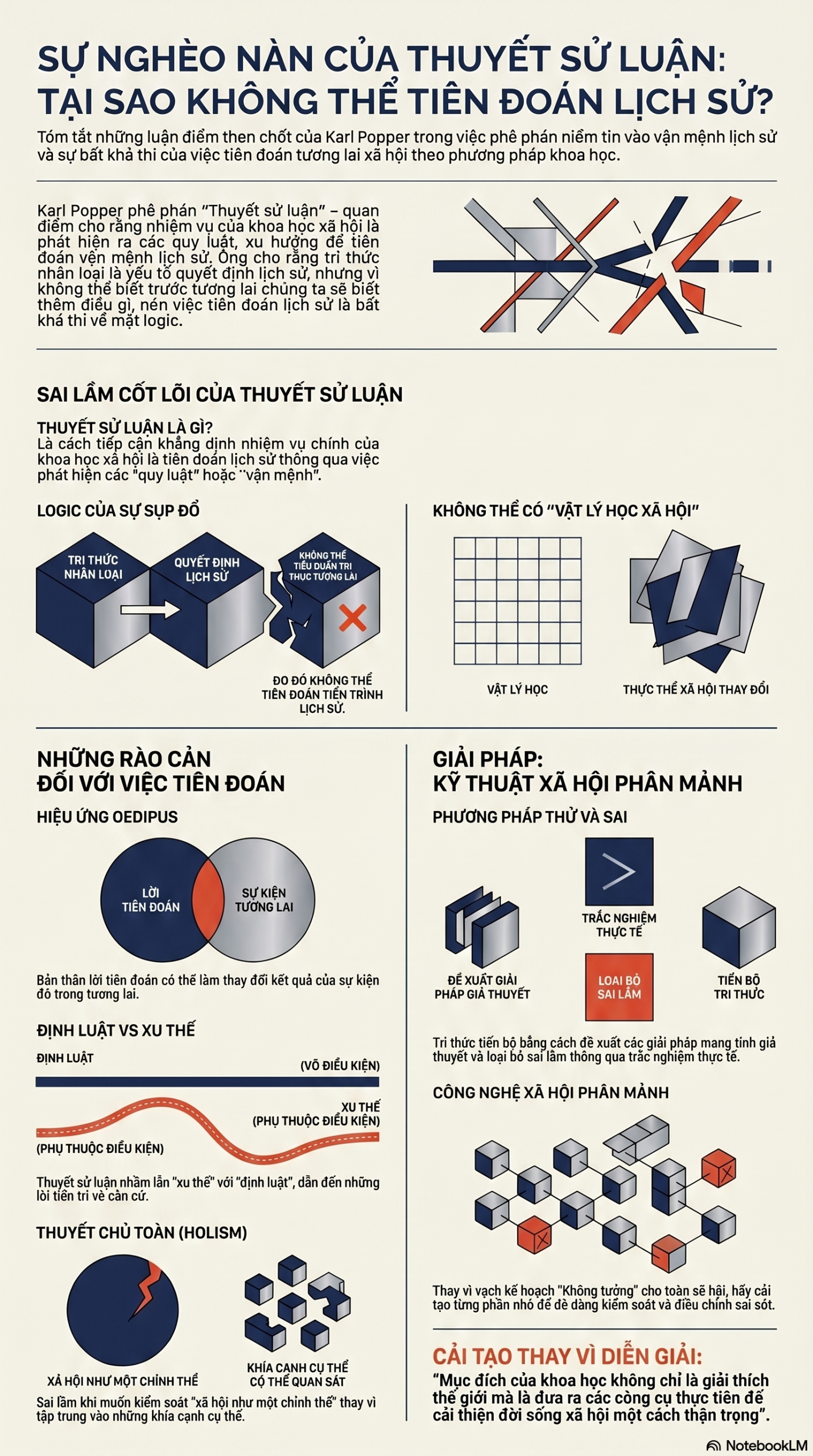 Infographic - Sự Nghèo Nàn Của Thuyết Sử Luận: Karl Popper Và Lời Giải Mã Về Tương Lai