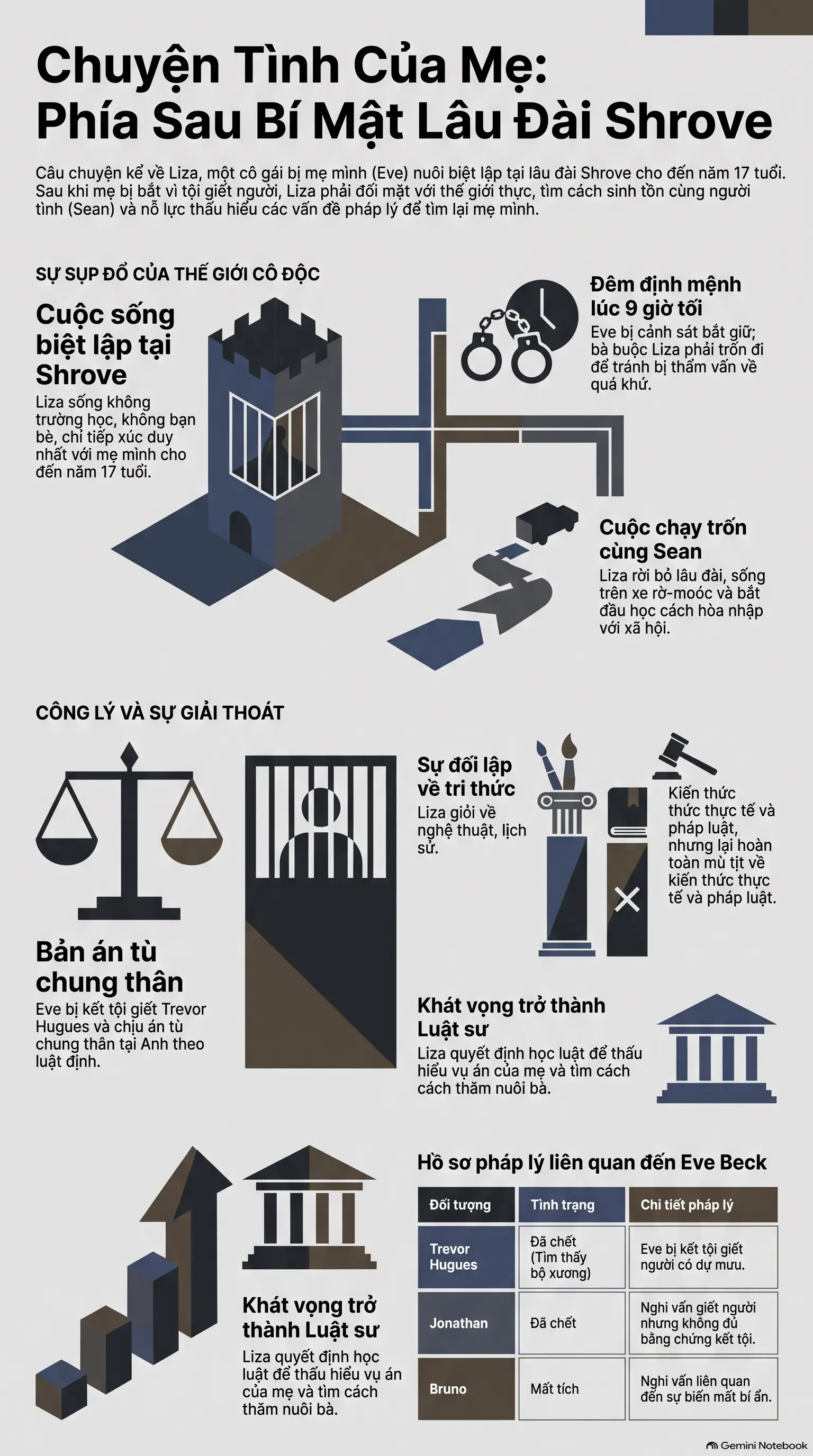 Infographic - Bí mật sau cánh cổng Lâu đài Shrove: Review tác phẩm