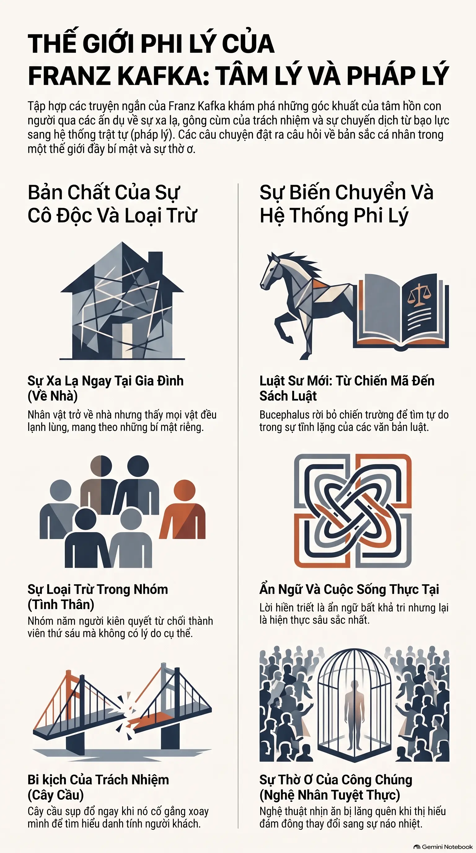 Infographic - Khám Phá Thế Giới Phi Lý Của Franz Kafka: Những Bài Học Về Sự Tồn Tại Tại Mecobooks