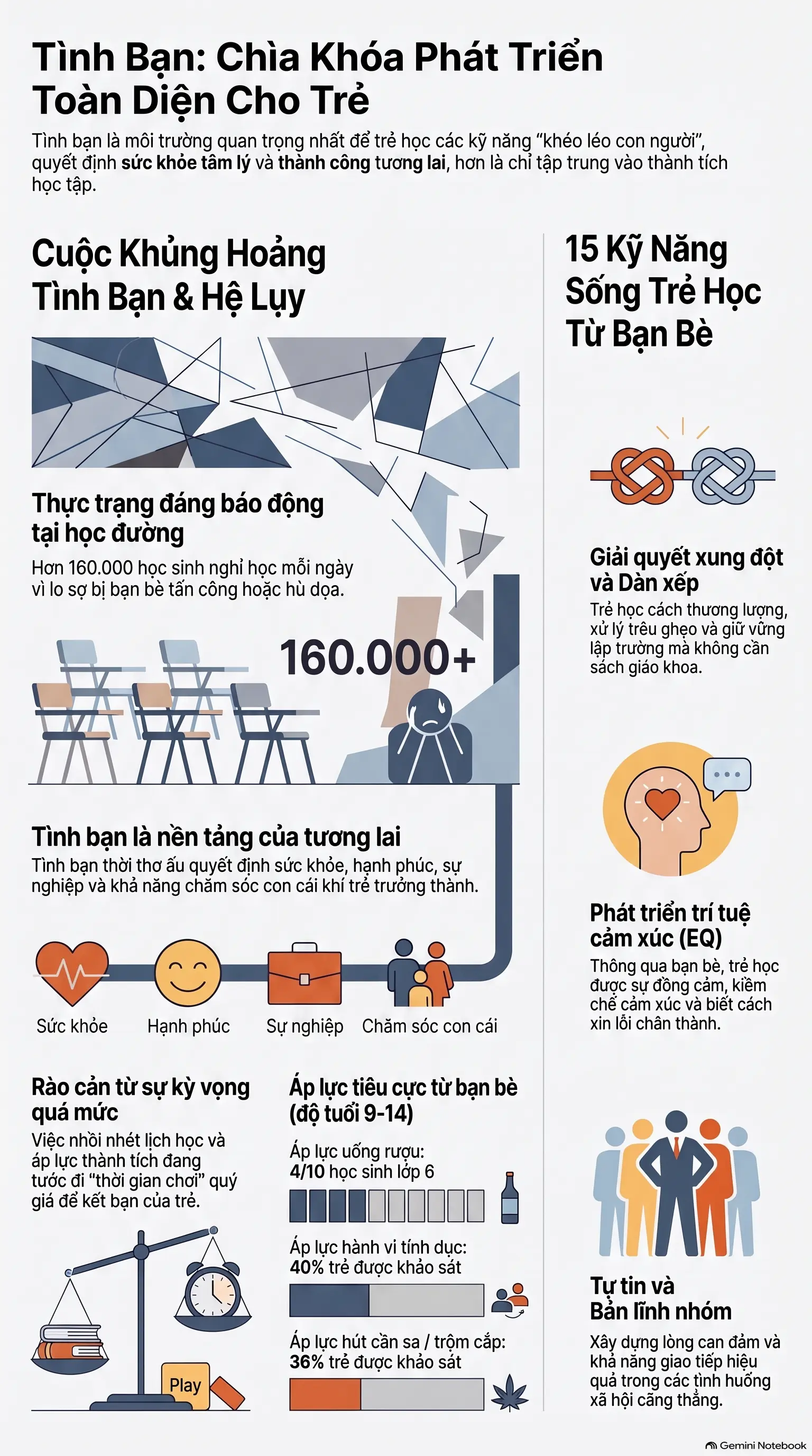 Infographic - Tại sao con chúng ta cần bạn thân hơn là điểm số? Góc nhìn từ 