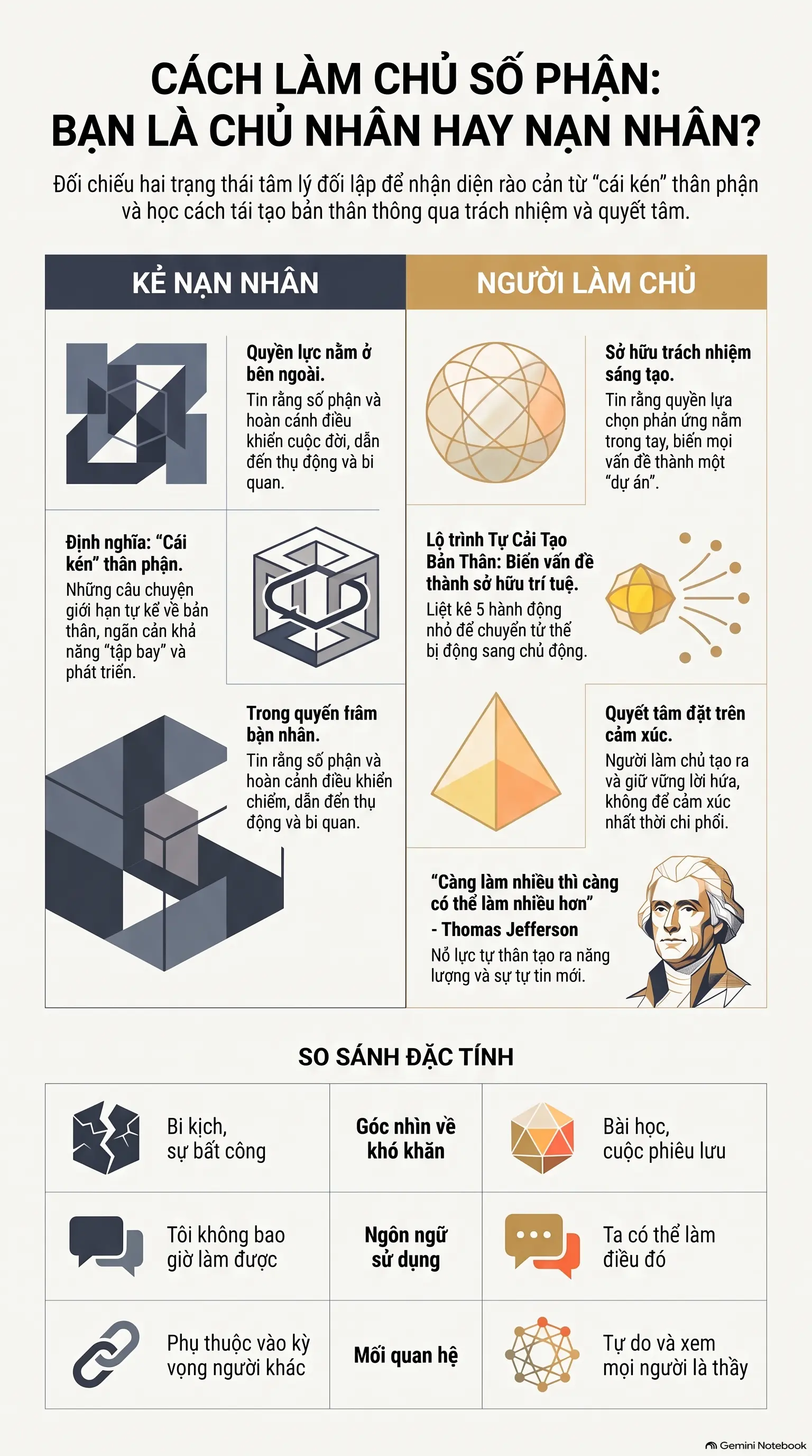 Infographic - Cách Làm Làm Chủ Số Phận: Bạn Là 