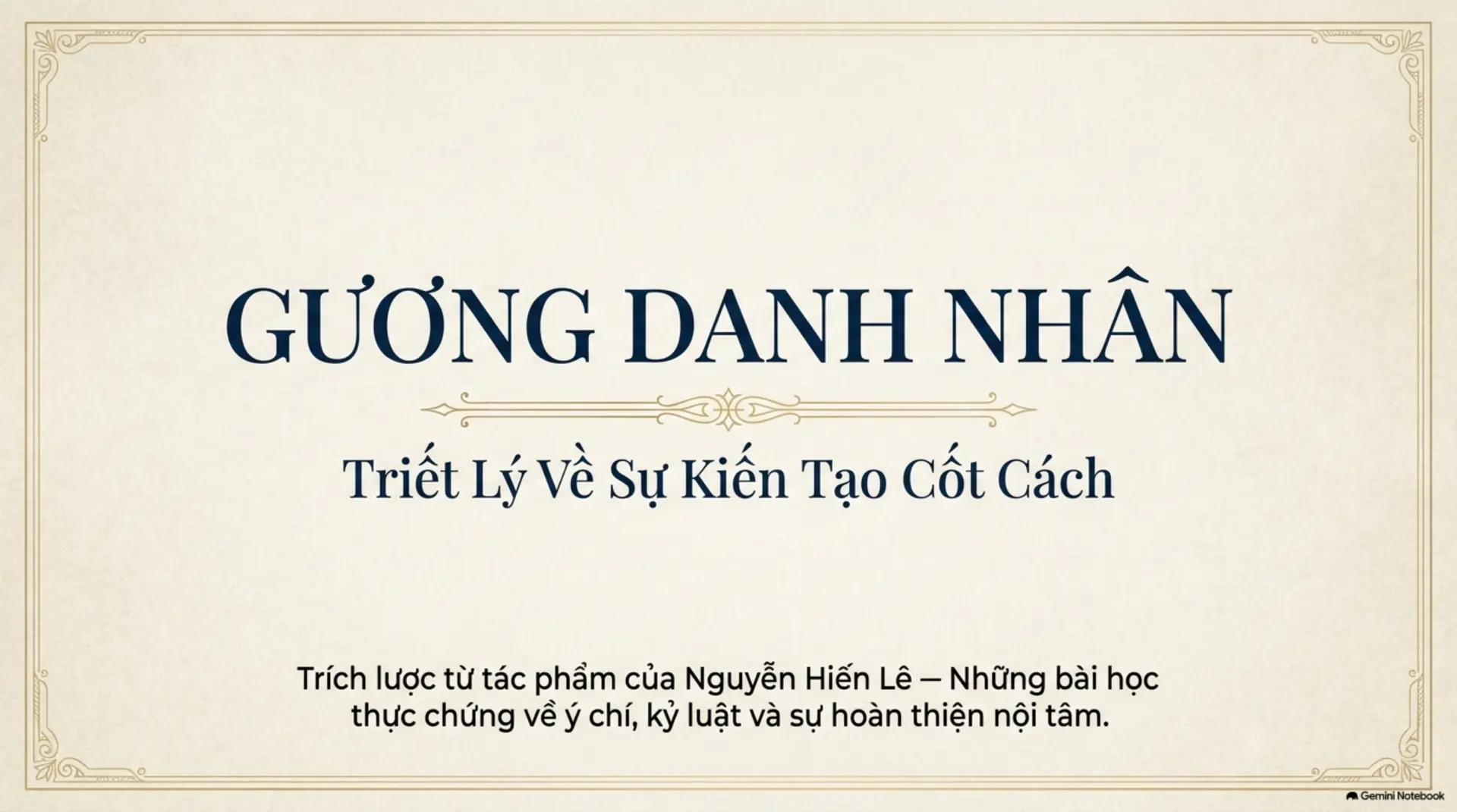Slide Tóm tắt 1 - Gương Danh Nhân: Hành Trình Tìm Lại Bản Ngã Qua Những Cuộc Đời Vĩ Đại