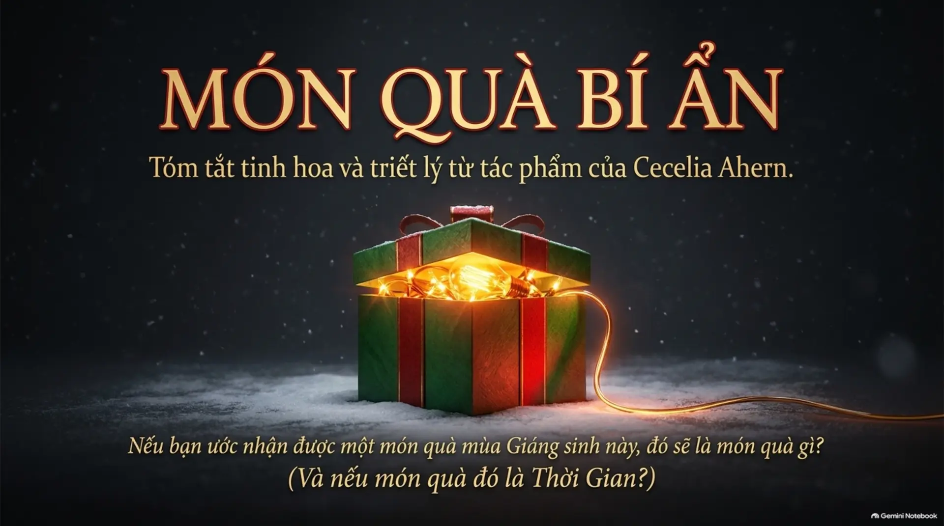 Slide Tóm tắt 1 - Món Quà Bí Ẩn: Khi Thời Gian Là Kiện Hàng Quý Giá Nhất Đang Chờ Được Mở Lối