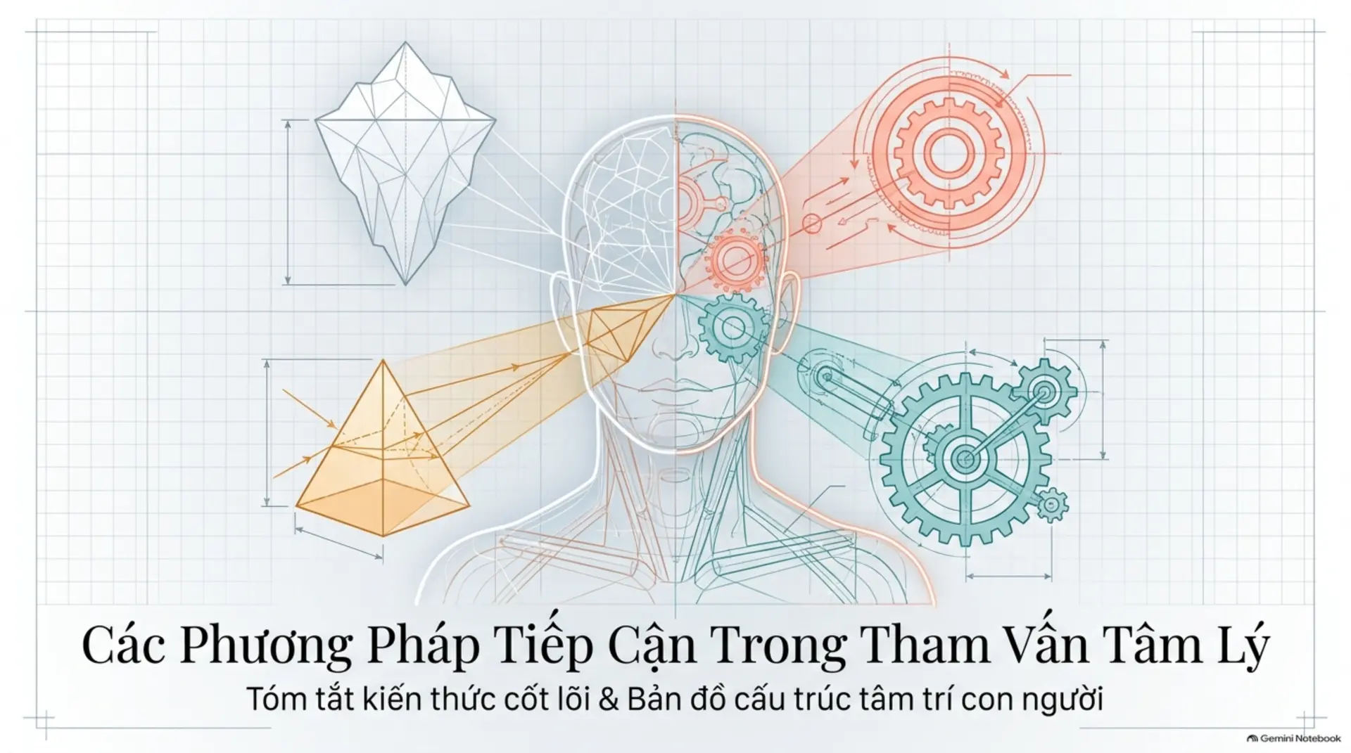 Slide Tóm tắt 1 - Thấu hiểu nội tâm: Hành trình khám phá các trường phái tâm lý học cùng Mecobooks