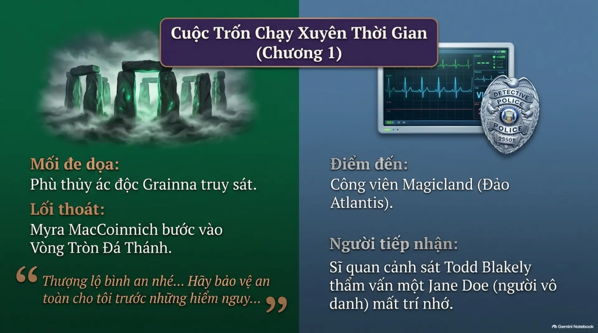 Slide Tóm tắt 2 - Review Sách Thề Ước Thầm Lặng: Bản Tình Ca Xuyên Thời Không Đầy Kịch Tính