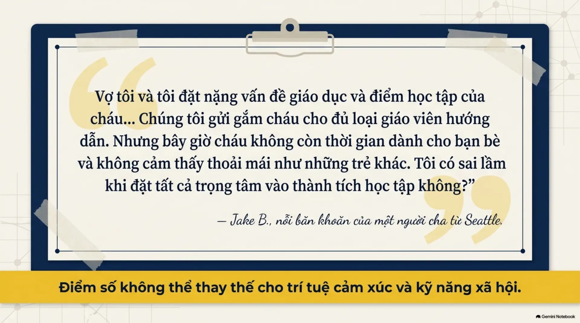 Slide Tóm tắt 2 - Tại sao con chúng ta cần bạn thân hơn là điểm số? Góc nhìn từ 