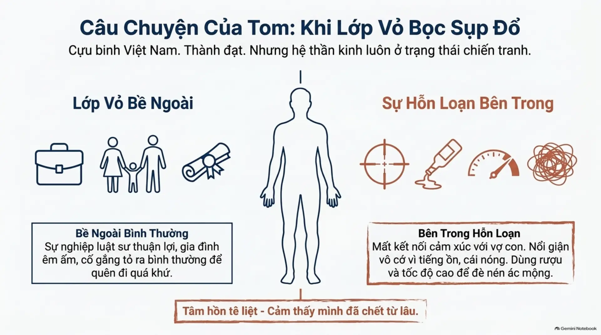 Slide Tóm tắt 3 - [Review Sách] Sang Chấn Tâm Lý - Hiểu Để Chữa Lành: Khi Cơ Thể Lên Tiếng Thay Tâm Hồn