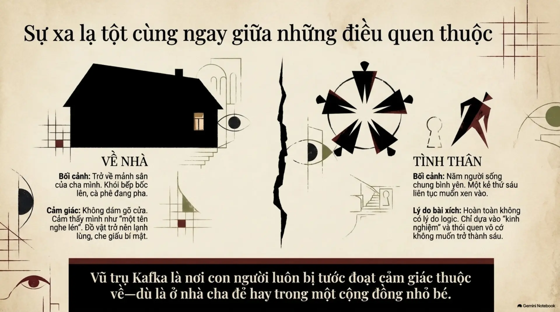 Slide Tóm tắt 3 - Khám Phá Thế Giới Phi Lý Của Franz Kafka: Những Bài Học Về Sự Tồn Tại Tại Mecobooks