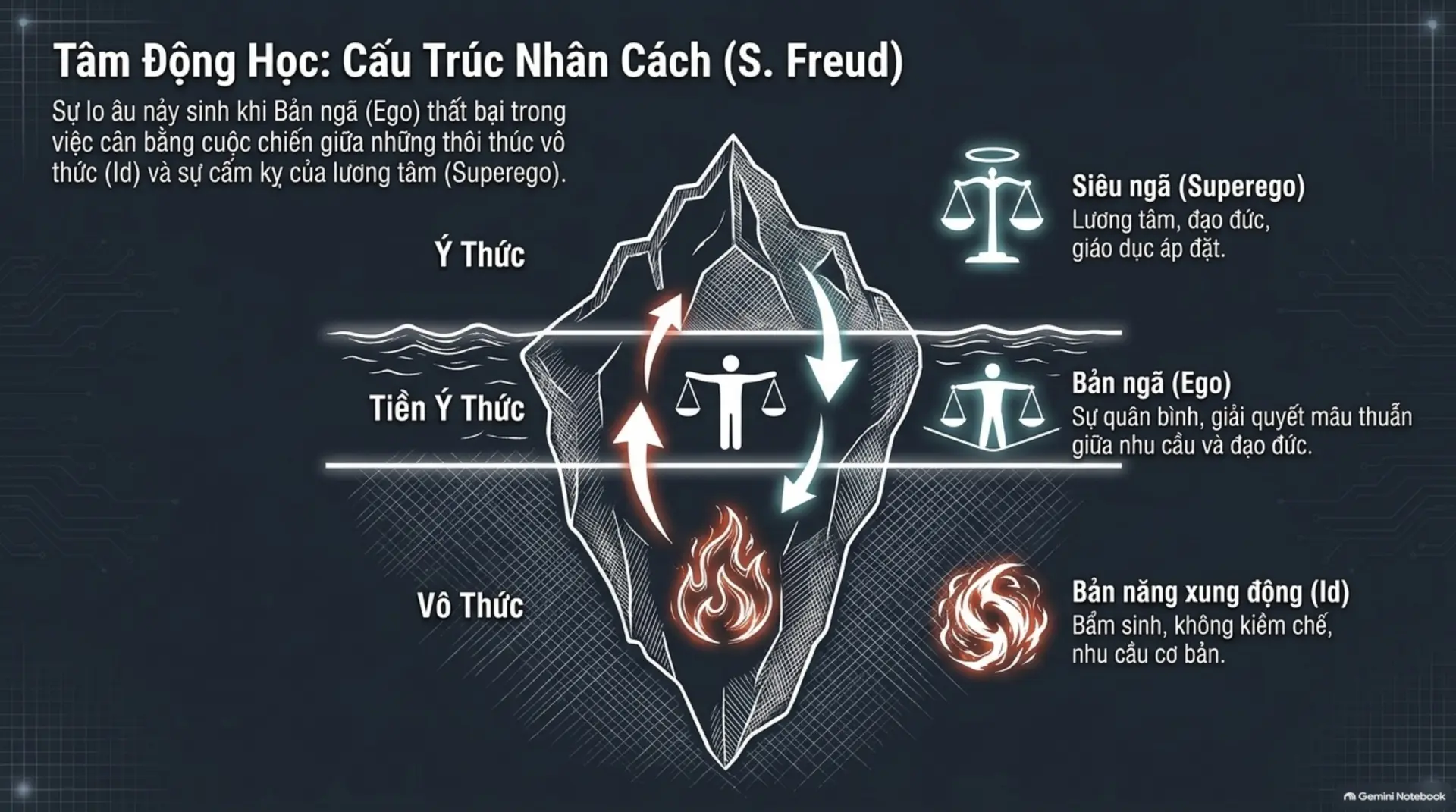 Slide Tóm tắt 3 - Thấu hiểu nội tâm: Hành trình khám phá các trường phái tâm lý học cùng Mecobooks