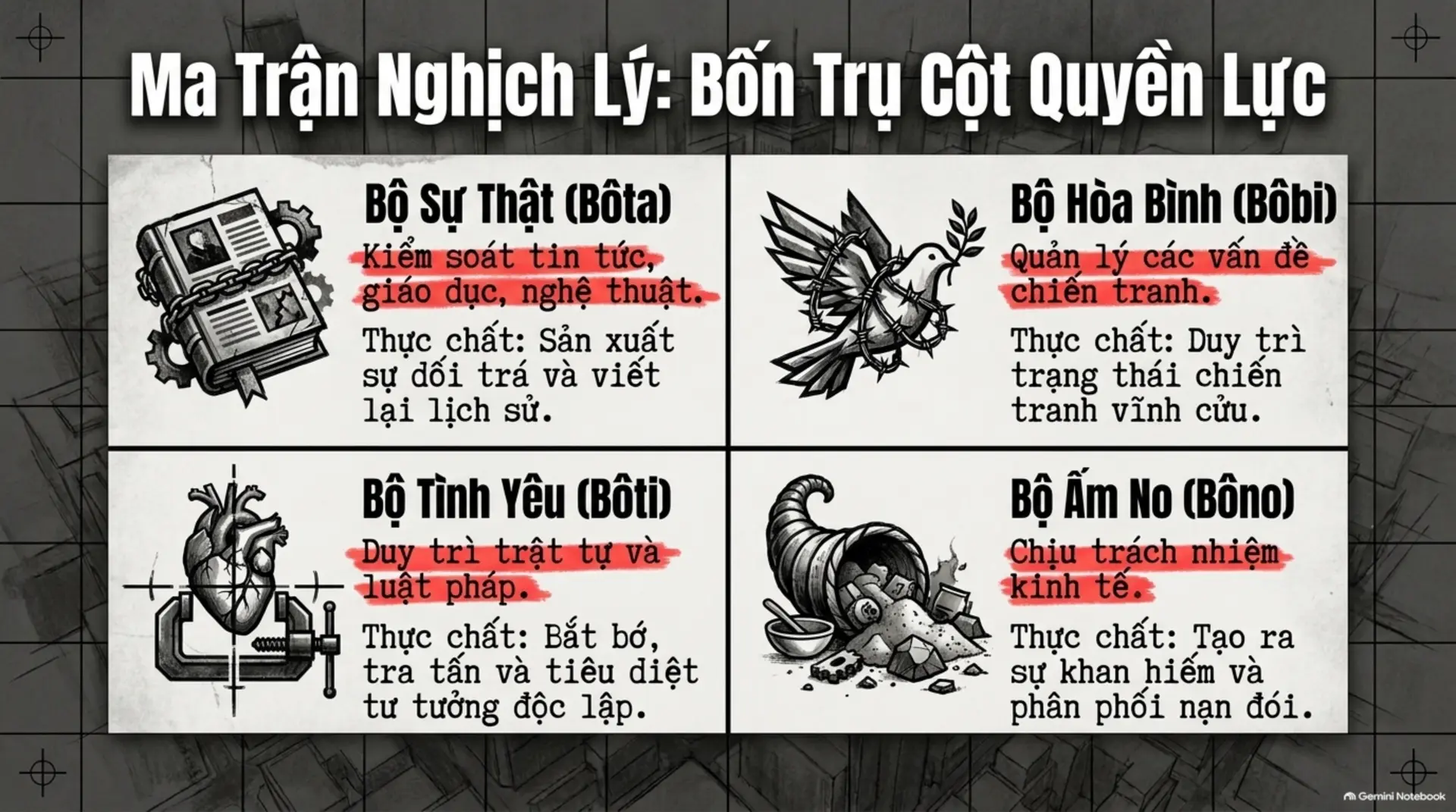 Slide Tóm tắt 4 - [1984 - George Orwell] Khi Sự Thật Bị Đánh Tráo Và 