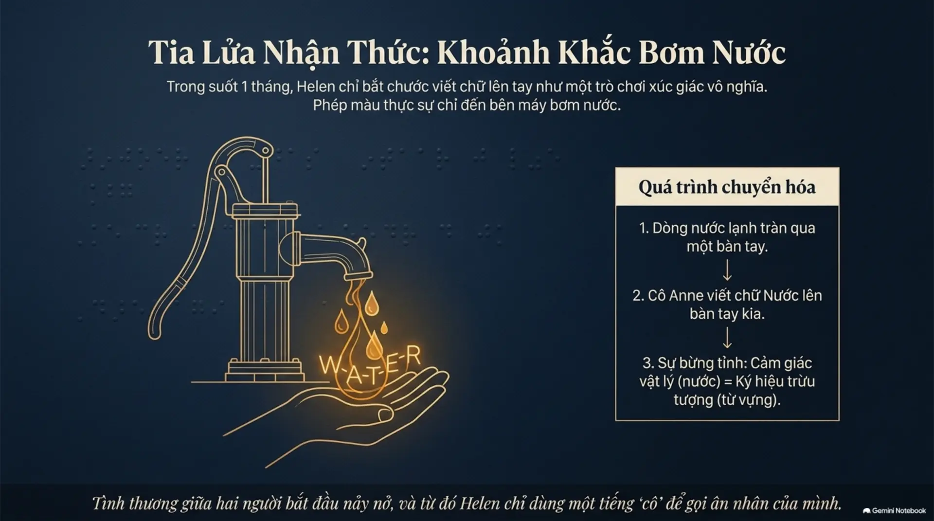 Slide Tóm tắt 6 - Helen Keller: Hành Trình Từ Bóng Tối Ra Ánh Sáng Và Bài Học Về Nghị Lực Phi Thường