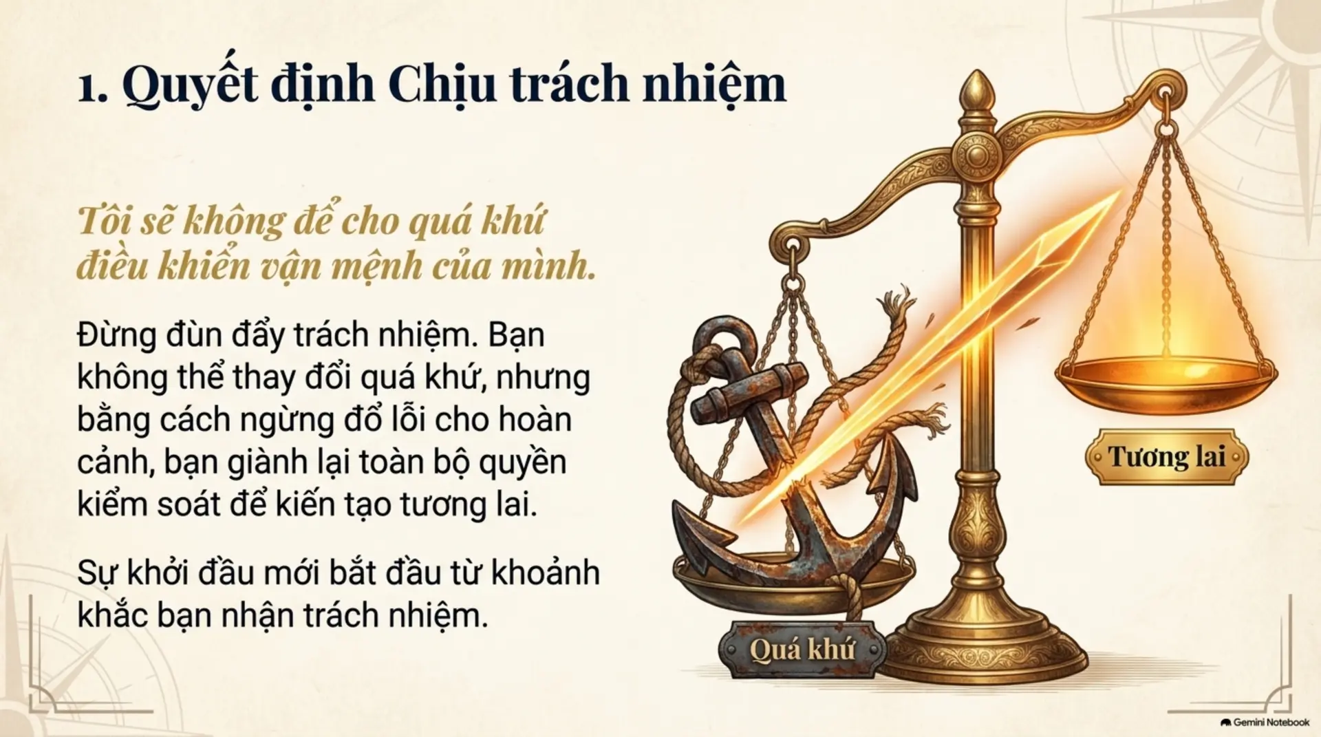 Slide Tóm tắt 6 - 7 QUYẾT ĐỊNH THAY ĐỔI VẬN MỆNH: TỪ GẦM CẦU ĐẾN CUỘC ĐỜI KIỆT XUẤT
