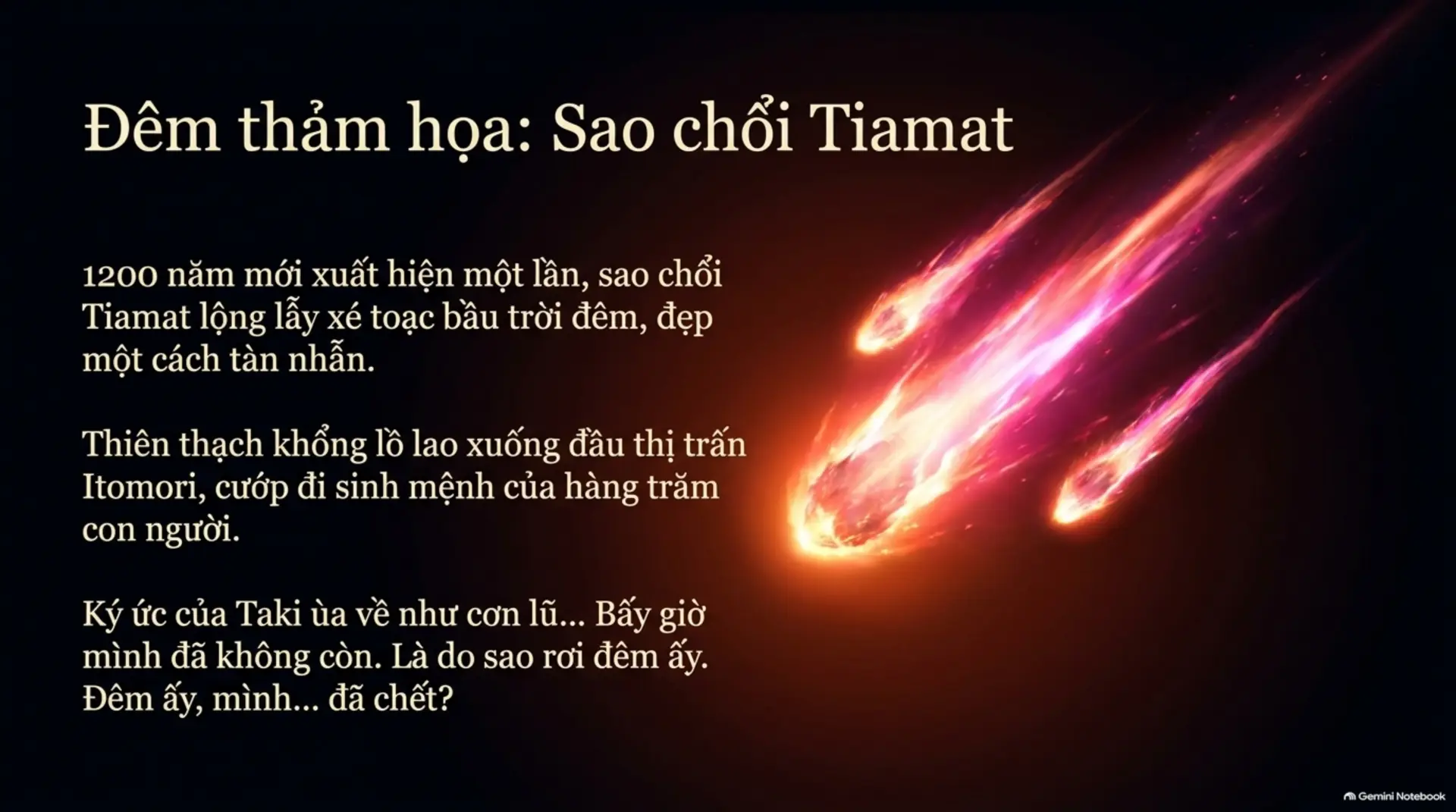 Slide Tóm tắt 6 - Your Name (Kimi no Na wa) – Khi Hai Linh Hồn Chạm Nhau Giữa Vũ Trụ Sách Mecobooks