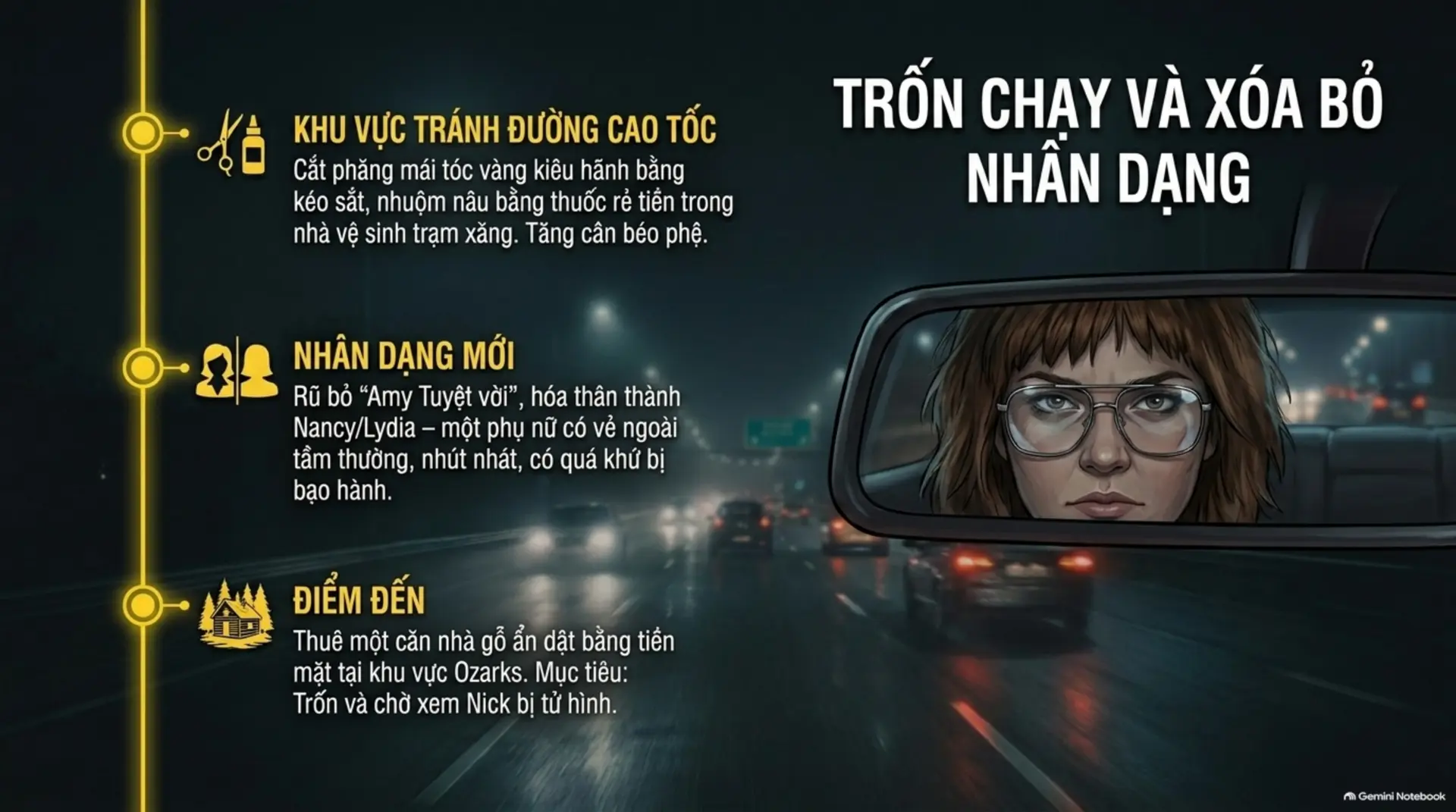 Slide Tóm tắt 8 - [GÓC REVIEW] Gone Girl (Cô Gái Mất Tích): Khi Cuộc Hôn Nhân Trở Thành Một 