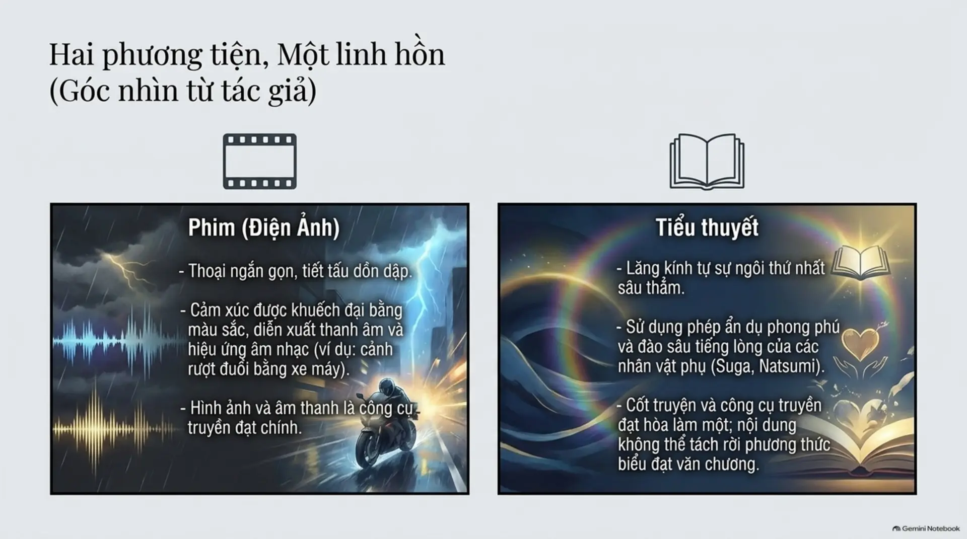 Slide Tóm tắt 8 - Đứa Con Của Thời Tiết: Hành Trình Tìm Kiếm Vùng Ánh Sáng Giữa Tokyo Mưa Phủ