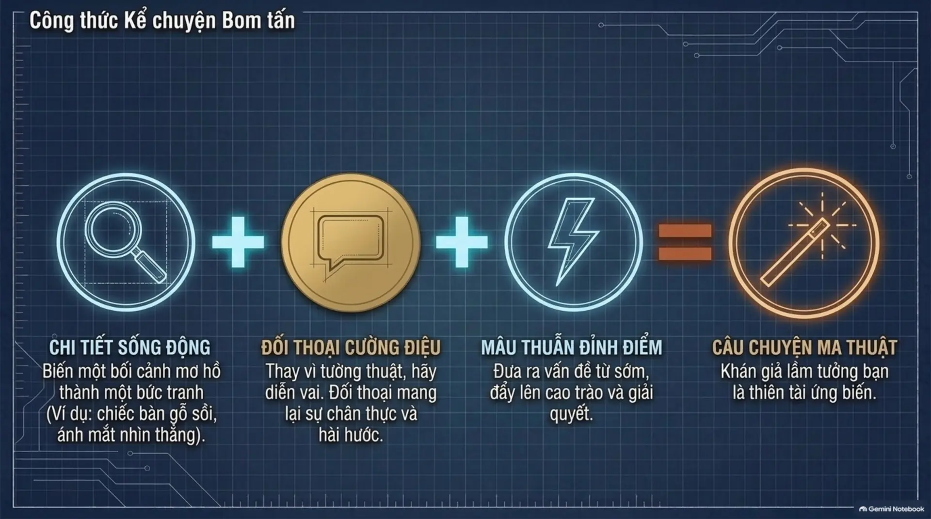 Slide Tóm tắt 8 - 30 Giây Ma Thuật: Bí Quyết Làm Chủ Nghệ Thuật Ứng Khẩu Cùng Mecobooks