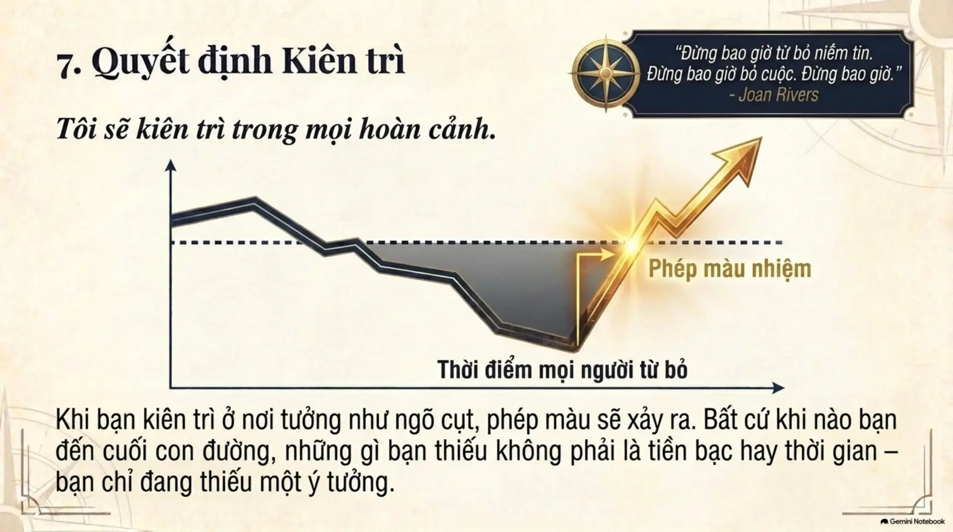 Slide Tóm tắt 12 - 7 QUYẾT ĐỊNH THAY ĐỔI VẬN MỆNH: TỪ GẦM CẦU ĐẾN CUỘC ĐỜI KIỆT XUẤT