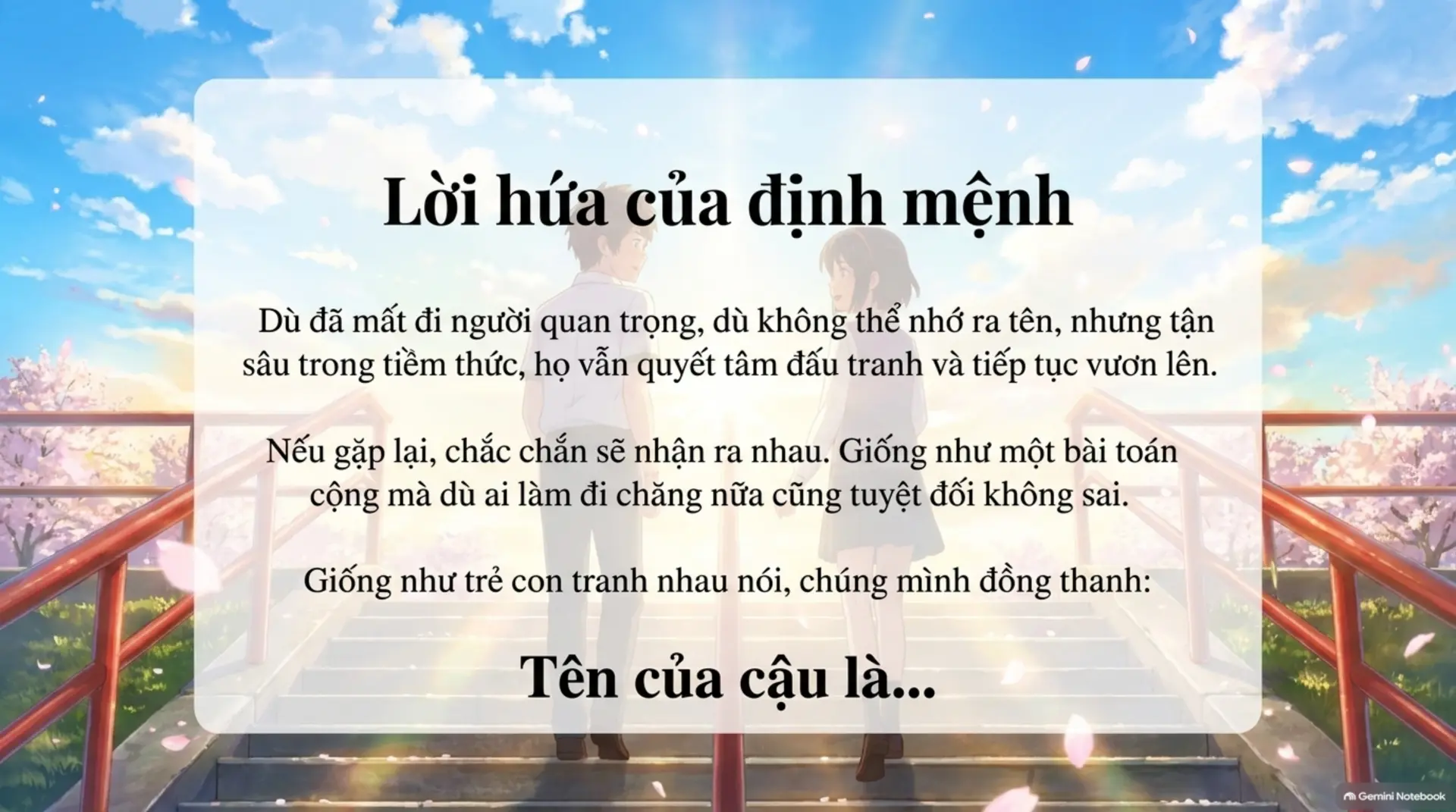 Slide Tóm tắt 12 - Your Name (Kimi no Na wa) – Khi Hai Linh Hồn Chạm Nhau Giữa Vũ Trụ Sách Mecobooks