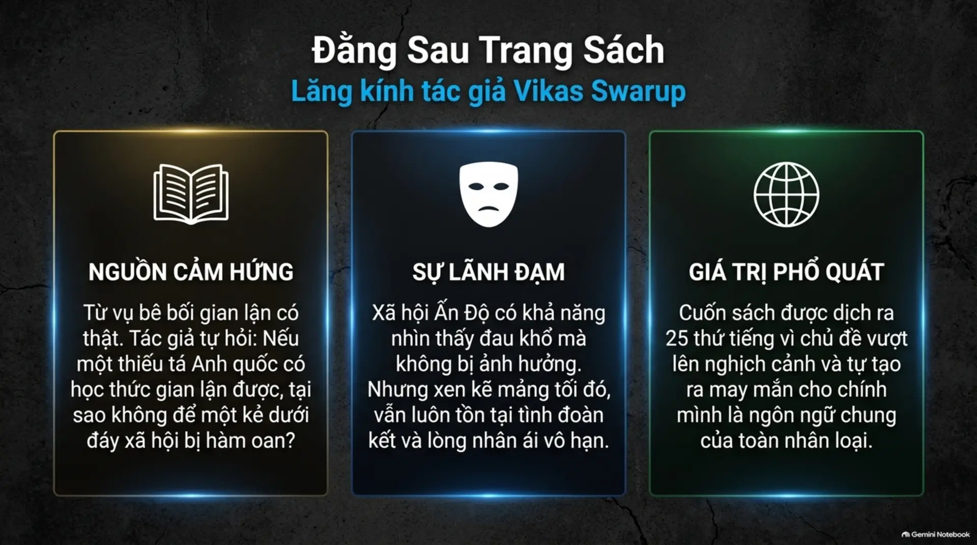 Slide Tóm tắt 13 - TRIỆU PHÚ KHU Ổ CHUỘT – KHI CUỘC ĐỜI LÀ NGƯỜI THẦY VĨ ĐẠI NHẤT