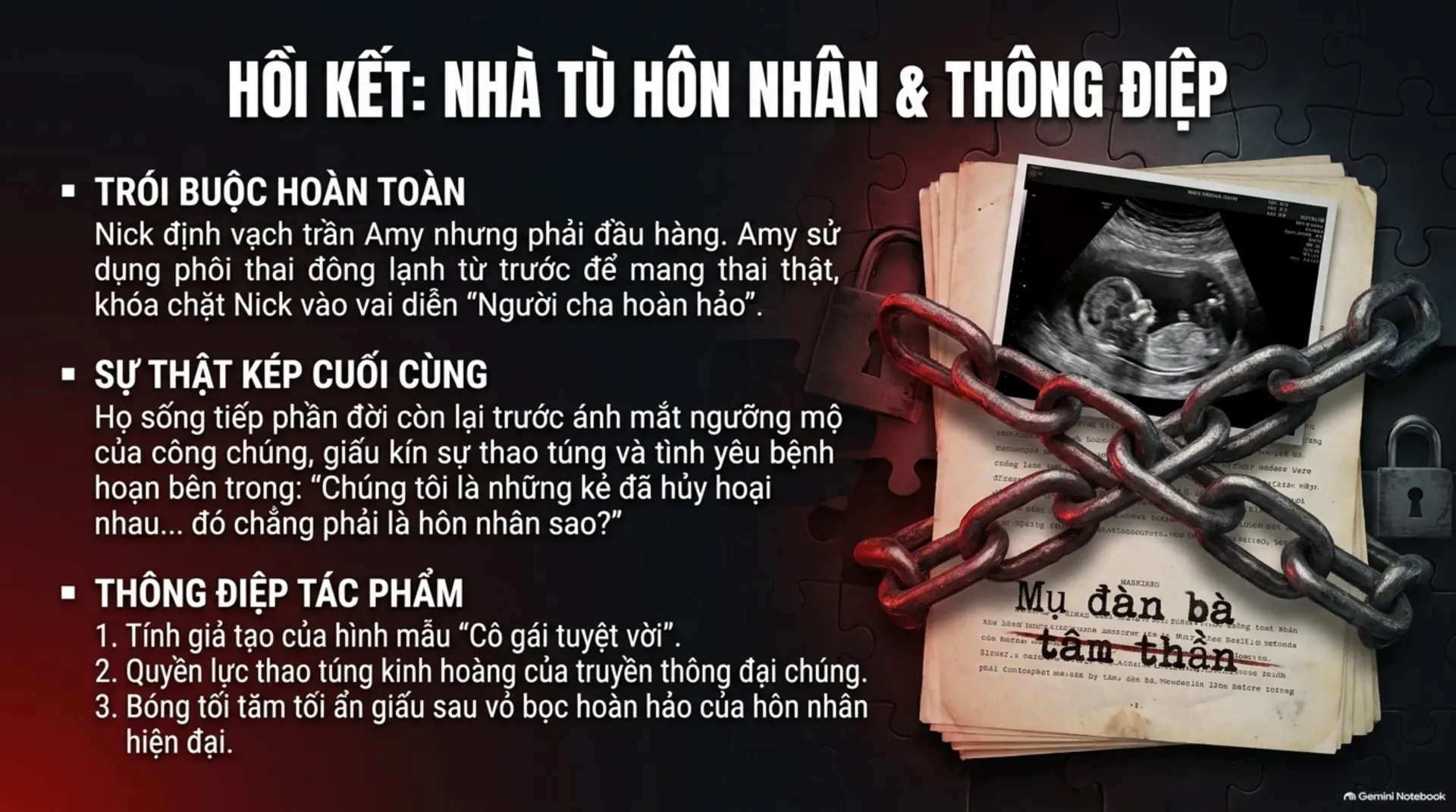 Slide Tóm tắt 14 - [GÓC REVIEW] Gone Girl (Cô Gái Mất Tích): Khi Cuộc Hôn Nhân Trở Thành Một 