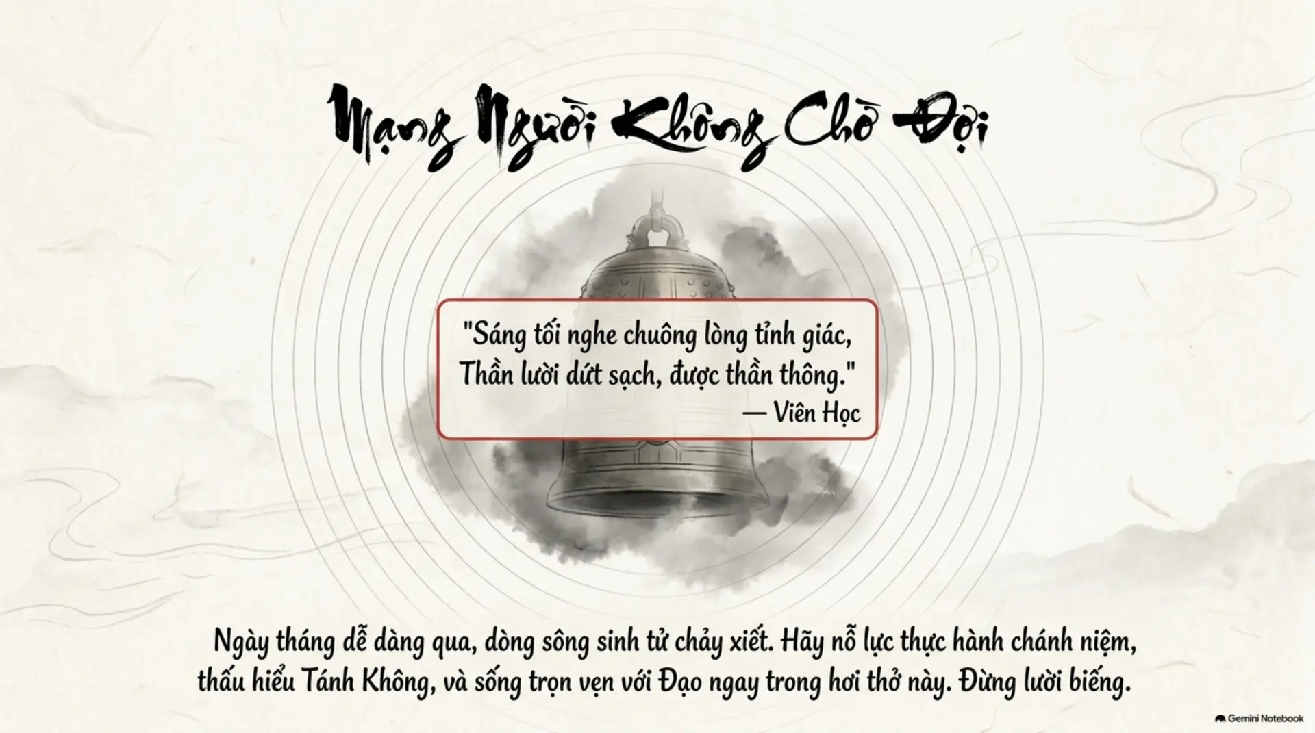 Slide Tóm tắt 16 - Tìm Lại Sự Bình An Giữa Đời Thường: Những Bài Học Vô Giá Từ Thiền Sư Việt Nam Xưa