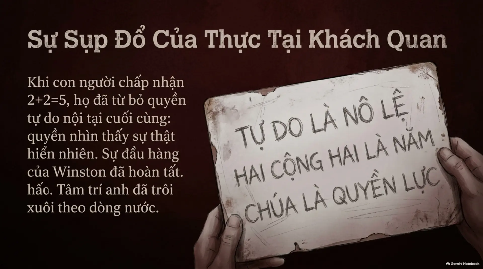 Slide Tóm tắt 16 - [1984 - George Orwell] Khi Sự Thật Bị Đánh Tráo Và 