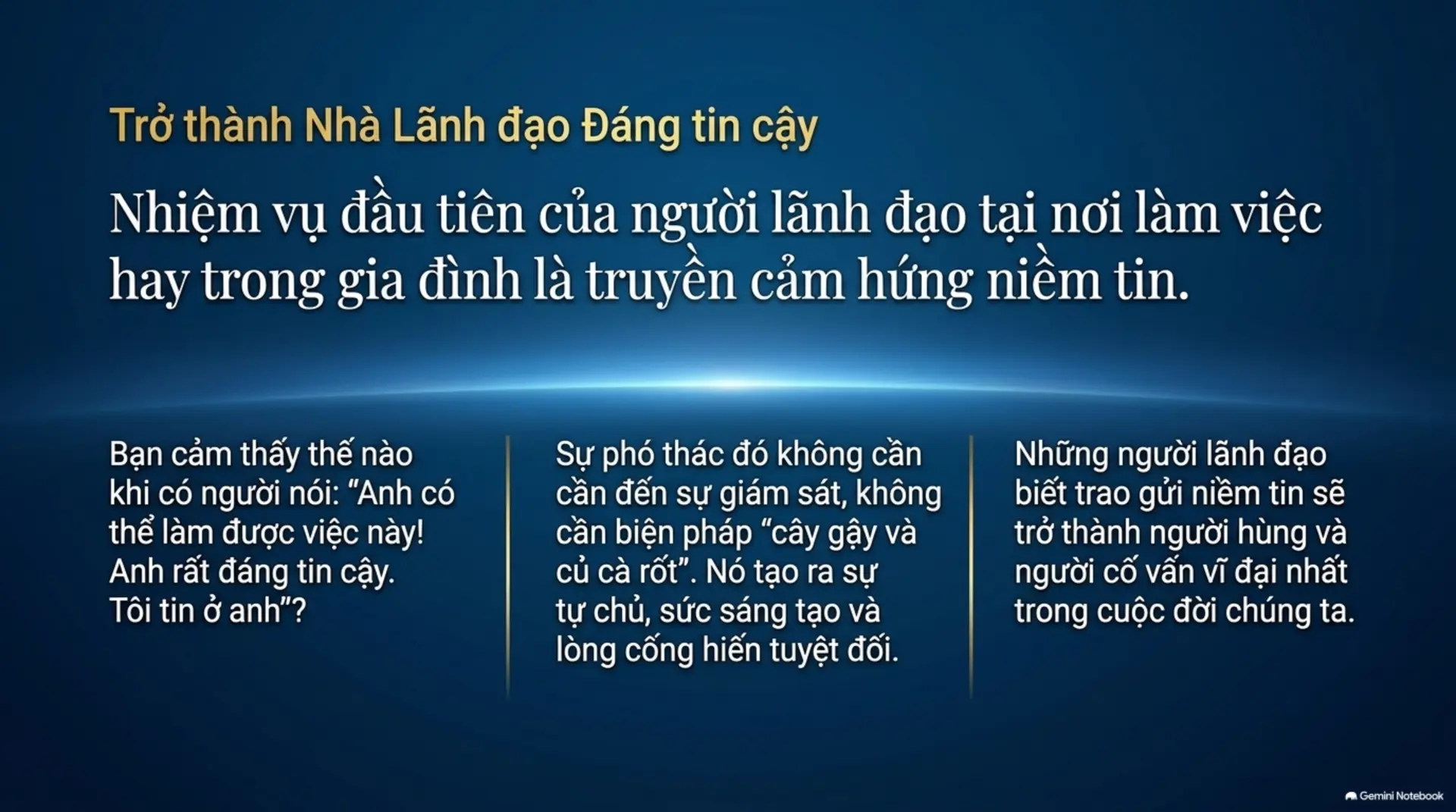 Slide Tóm tắt 16 - Tốc độ của Niềm tin:
