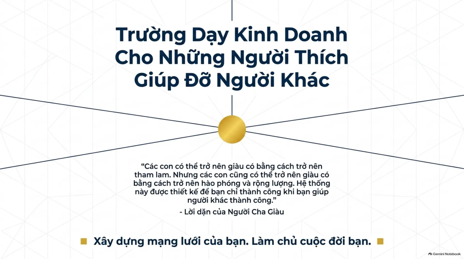 Slide Tóm tắt 17 - Mecobooks Review: Dạy Con Làm Giàu Tập 11 - Trường Dạy Kinh Doanh Cho Những Người Thích Giúp Đỡ Người Khác