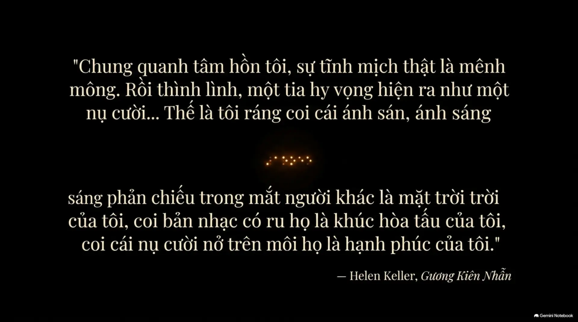 Slide Tóm tắt 17 - Helen Keller: Hành Trình Từ Bóng Tối Ra Ánh Sáng Và Bài Học Về Nghị Lực Phi Thường
