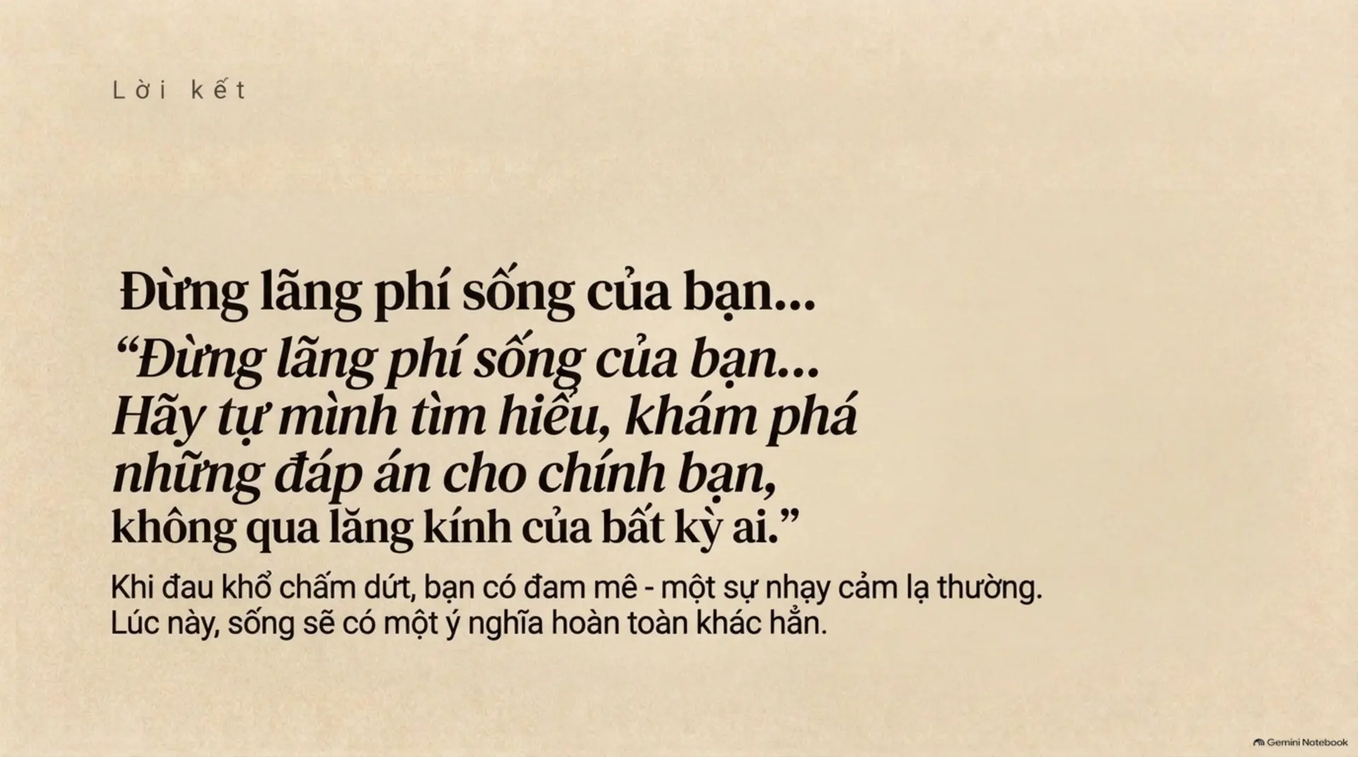Slide Tóm tắt 19 - Bàn về Tình yêu và Sự cô độc: Hành trình giải phóng tâm trí cùng J. Krishnamurti