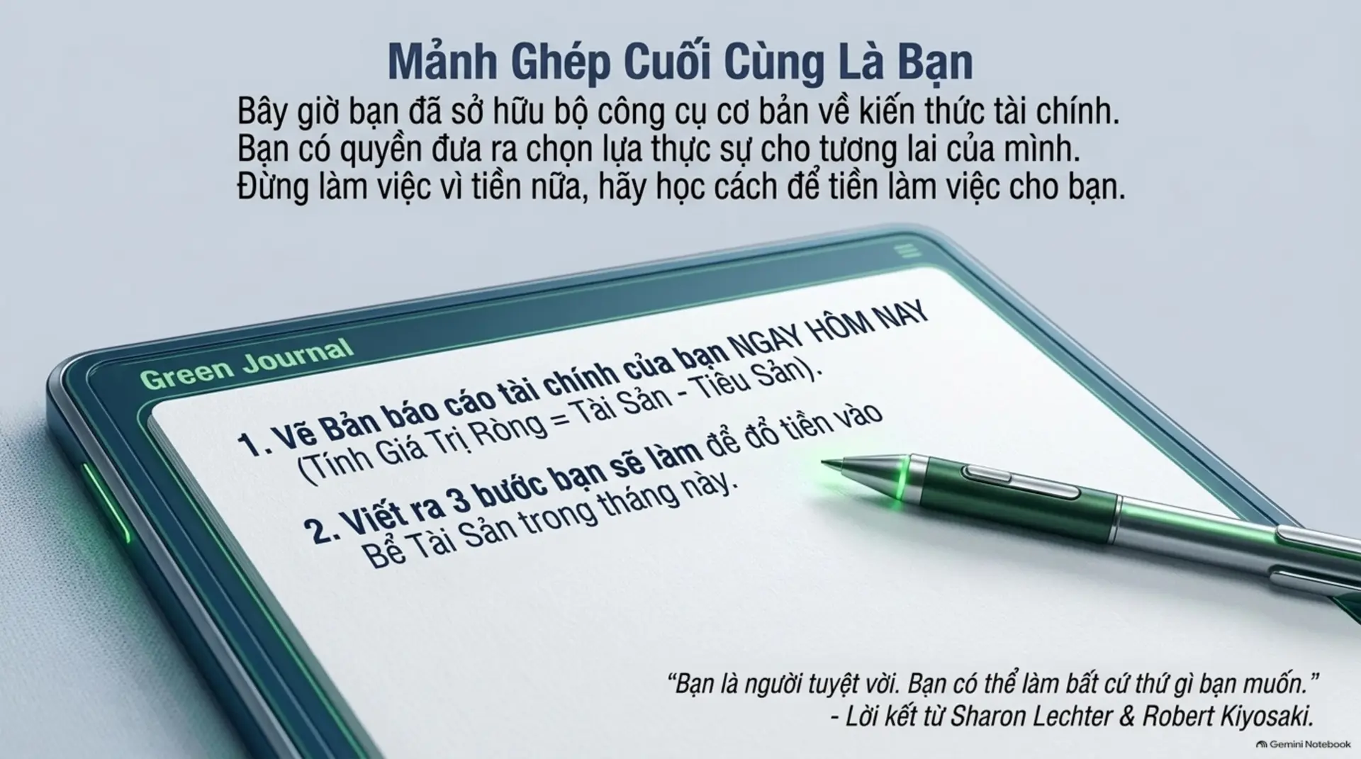 Slide Tóm tắt 21 - Dạy Con Làm Giàu Tập 9: Bí Mật Đồng Tiền – Những Điều Trường Học Chưa Từng Dạy Bạn